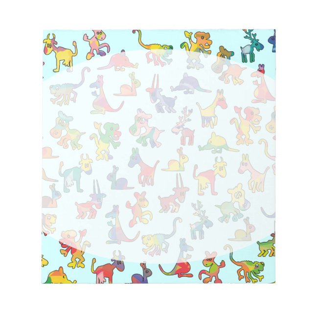Bloco De Notas Abstract Animals Pattern Tiles (Frente)