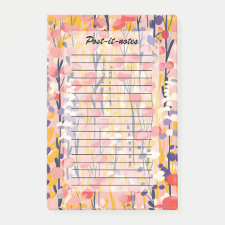 Bloco De Notas Abstract Modern Wildflower Floral Botanical Garden