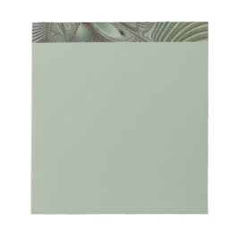 Bloco De Notas Abstract Olive Sage Green Gray Fractal Art Fantasy