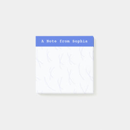 Bloco De Notas Abstract Sketchy Lines Personalized | Royal Blue