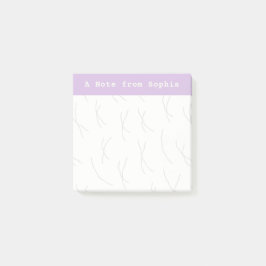 Bloco De Notas Abstract Sketchy Lines Personalized | Soft Lilac