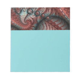 Bloco De Notas Abstract Vivid Fantasy Fractal Art Brown Blue