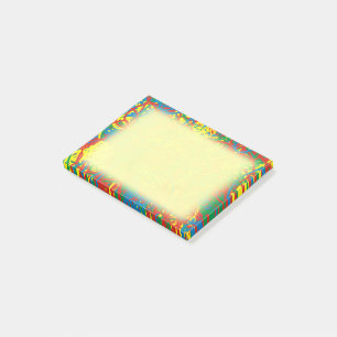 Bloco De Notas Abstrato Amarelo-Amarelo-Amarelo-Vermelho-Verde-Co