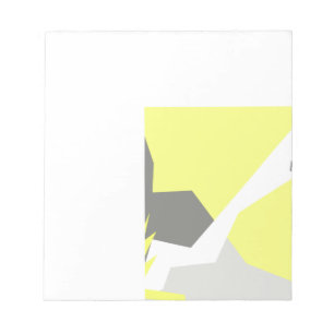 Bloco De Notas Abstrato Art Energy Yellow Cinza