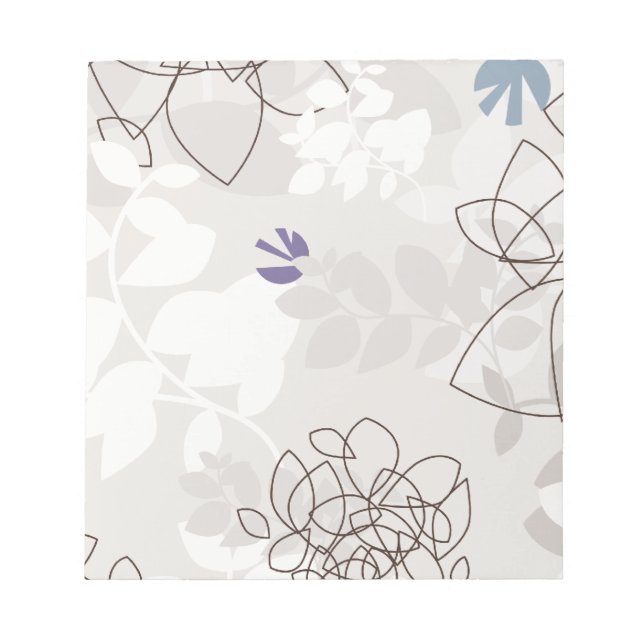 Bloco De Notas Abstrato botânico (Frente)