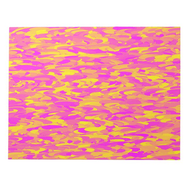 Bloco De Notas Abstrato cor-de-rosa amarelo-amarelo (Frente)