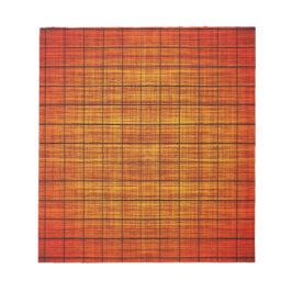 Bloco De Notas Abstrato Crosshatch Laranja e Preto