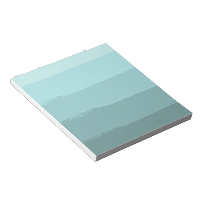 Bloco De Notas Abstrato de Aqua Teal Stripes (Inclinado)