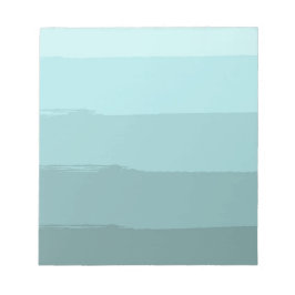 Bloco De Notas Abstrato de Aqua Teal Stripes