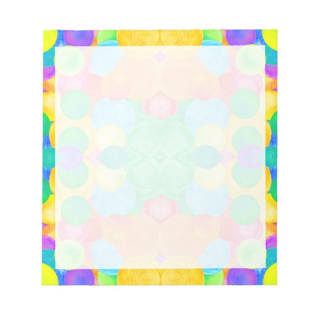 Bloco De Notas abstrato de arte circular (Frente)