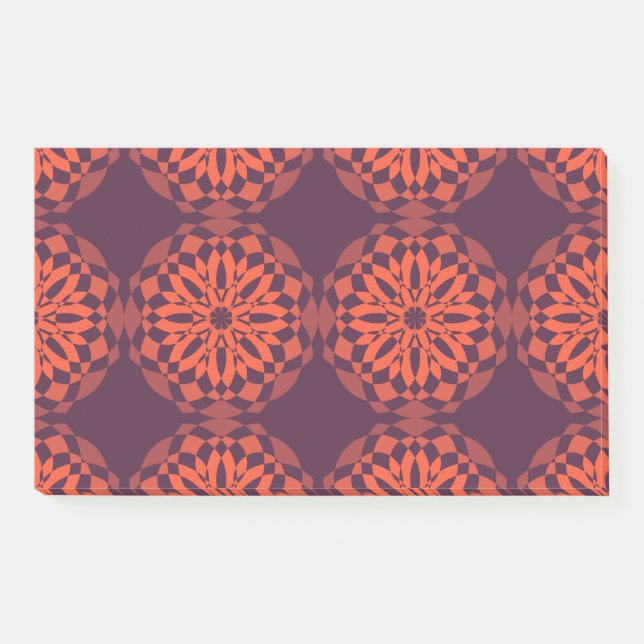 Bloco De Notas Abstrato de flores legal, único, de tendências (Frente)