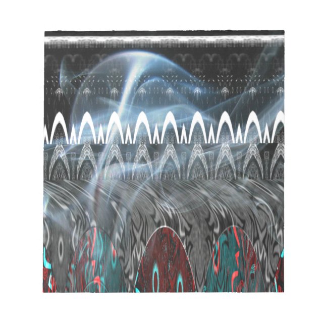 Bloco De Notas Abstrato de Impressão de arte impressionante (Frente)