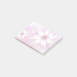 Bloco De Notas Abstrato de Pastel  Rosa branco