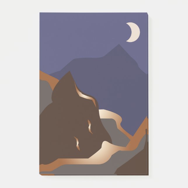 Bloco De Notas Abstrato dourada paisagem (Frente)