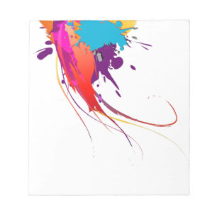 Bloco De Notas Abstrato Exotic Butterfly Paint Splatters