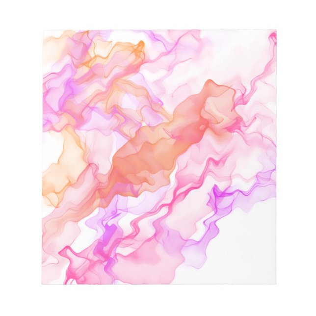 Bloco De Notas Abstrato Fractal Smoke (Frente)