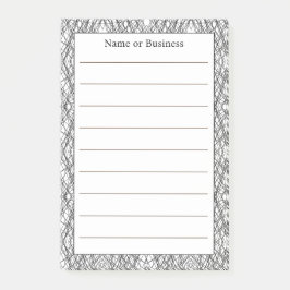 Bloco De Notas Abstrato Geométrico Simples Preto e Branco