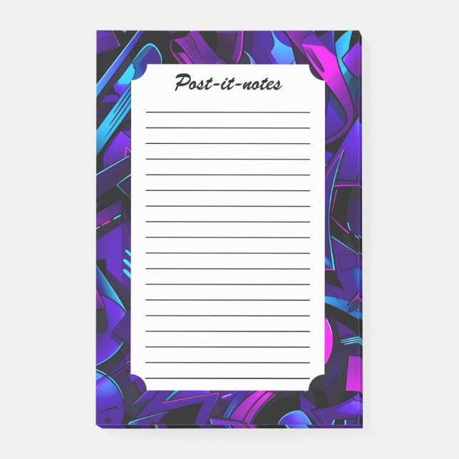 Bloco De Notas Abstrato Grafite Street Swirl (Frente)