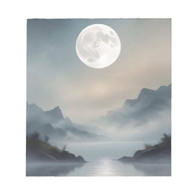 Bloco De Notas Abstrato Landscape Mountain Valley Nature Scenery (Frente)