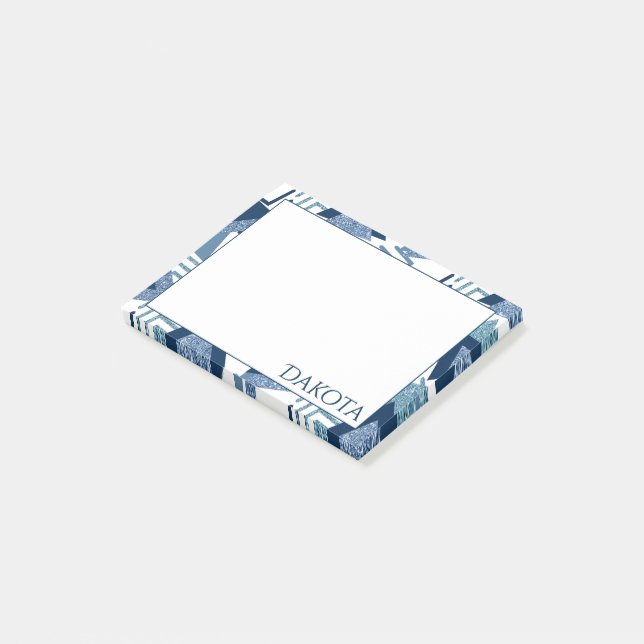 Bloco De Notas abstrato Luxe dos anos 80 | Turquesa e Marinho Blu (Inclinado)