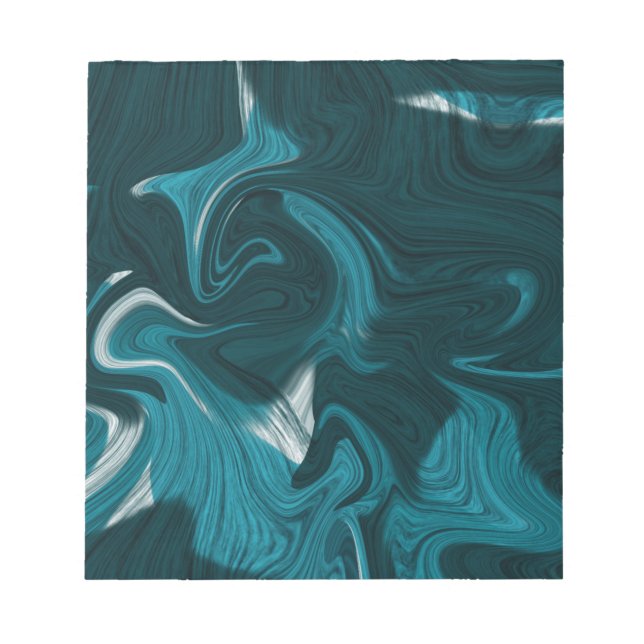 Bloco De Notas Abstrato Marble - ilustração azul (Frente)