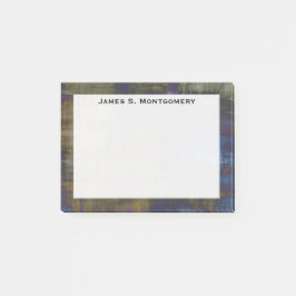 Bloco De Notas Abstrato Modern Blue Brown Yellow Grunge