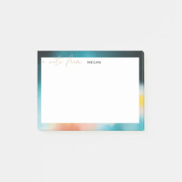 Bloco De Notas Abstrato moderno, fronteira parecial e com script