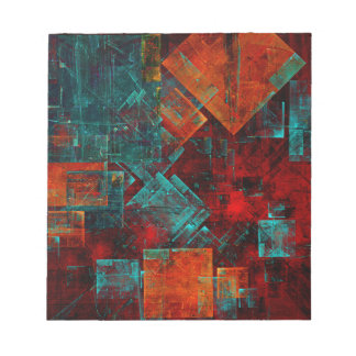 Bloco De Notas Abstrato Moderno Padrão Artístico Legal Colorido