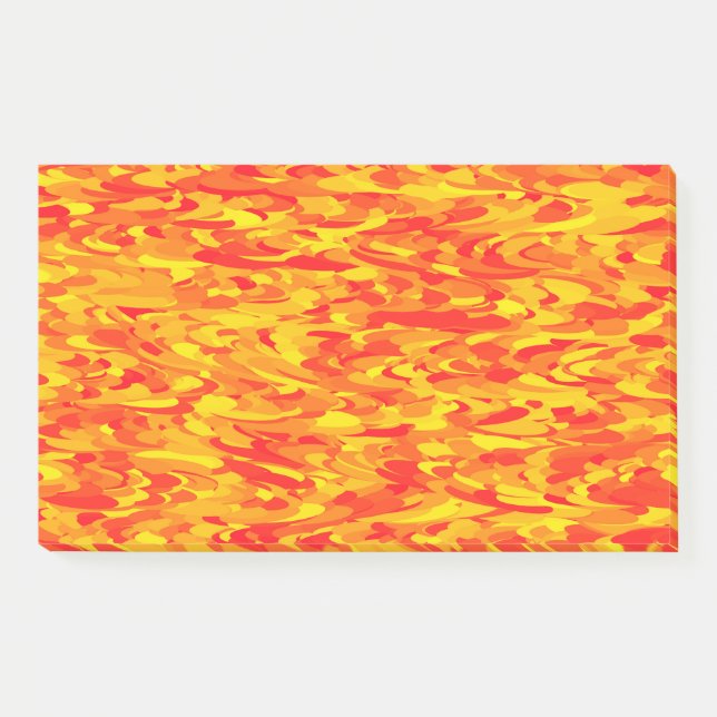 Bloco De Notas Abstrato - Padrão Laranja Amarelo (Frente)