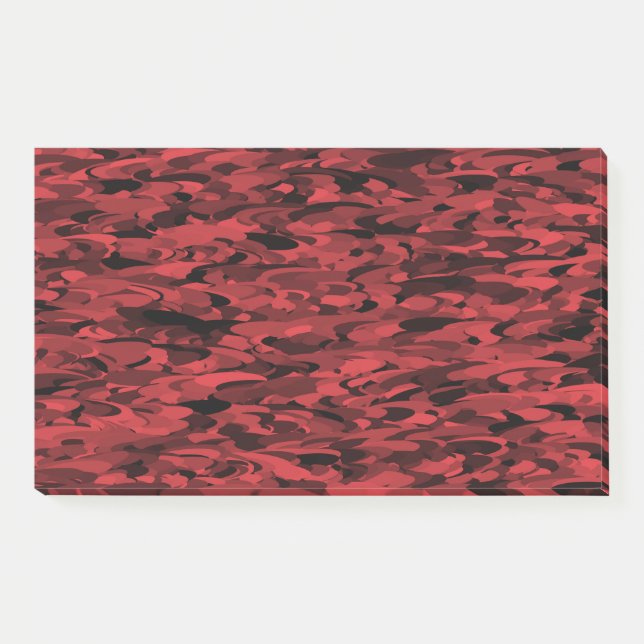 Bloco De Notas Abstrato - Padrão Vermelho Preto (Frente)
