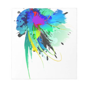 Bloco De Notas Abstrato Paint Splatters