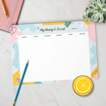 Abstrato Pastel Weekly Planner