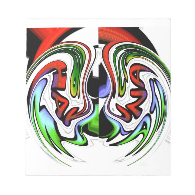 Bloco De Notas Abstrato Profile Art Impressão (Frente)