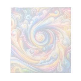 Bloco De Notas Abstrato Rainbow Swirl