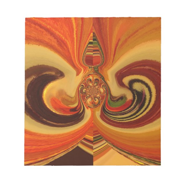 Bloco De Notas Abstrato, rodopia com o Teardrop Center Art Impres (Frente)