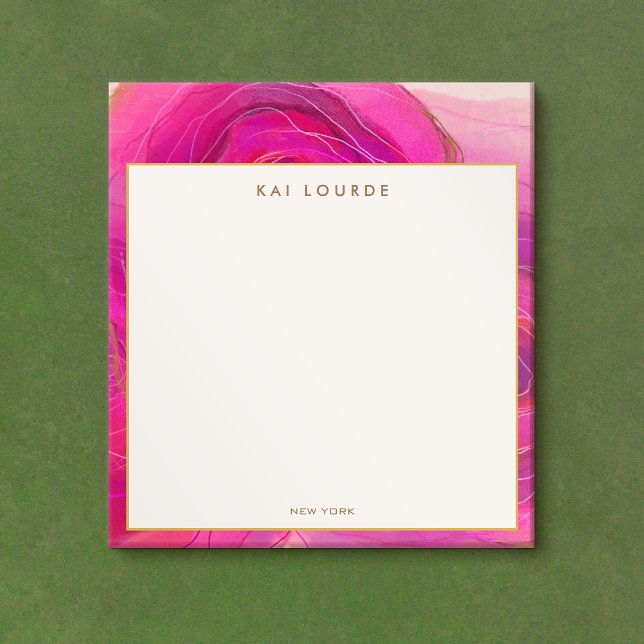 Bloco De Notas Abstrato Rosa na moda (Criador carregado)