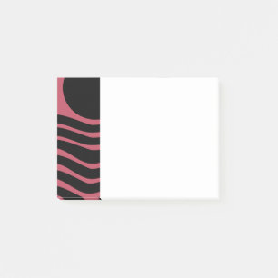 Bloco De Notas Abstrato Rosa Profundo Bauhaus