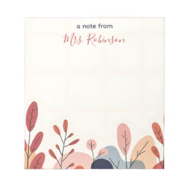 Bloco De Notas Abstrato Suave Formas de Apreciação Personalizada 