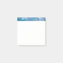 Abstrato Teal Sticky Notes 3" x 3"