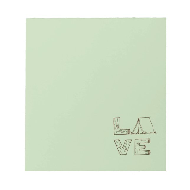 Bloco De Notas Acampamento Love Tent (Frente)