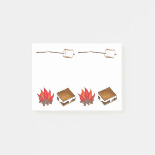Bloco De Notas Acampamento Marshmallow Torrado Campfire S'mores P