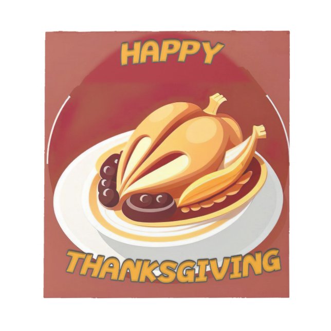 Bloco De Notas ação de agradecimento feliz (Frente)