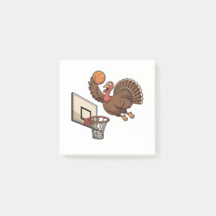 Bloco De Notas Ação de Graças à Turquia Dunking Basball Engraçado