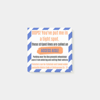 Bloco De Notas Access Aisle Sticker para Louisville, Kentucky