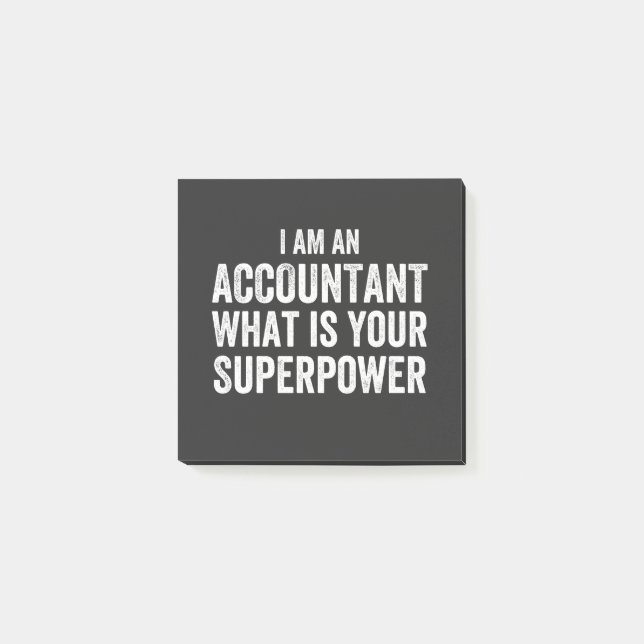 Bloco De Notas accountant What is your Superpower (Frente)