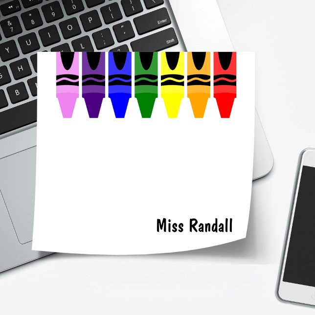 Bloco De Notas Acessório personalizado do professor Sticky Crayon (Criador carregado)