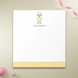 Bloco De Notas Acoplamento Amarelo e Branco Cute Personalizado