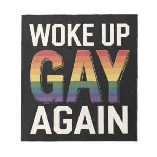 Bloco De Notas Acordou Gay Novamente Engraçado Orgulho LGBTQ Alia
