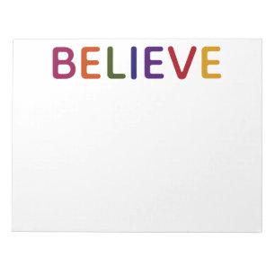 Bloco De Notas Acredite Multicolorido