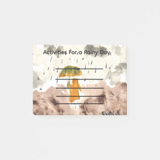 Bloco De Notas Activities for a rainy day post it notes